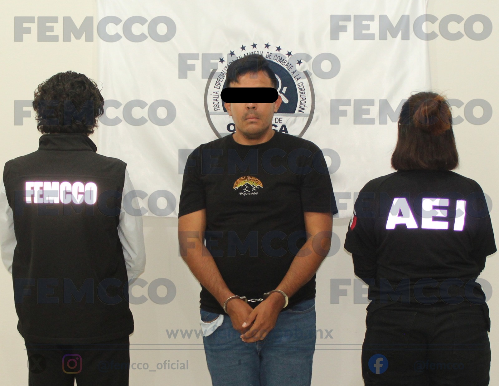 FEMCCO y FGEO ejecutan orden de aprehensión por probable delito de Tráfico de Plazas y Servicios.